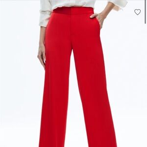 Alice and Olivia Red Tailored Pant size 2 HAS BEEN TAILORED